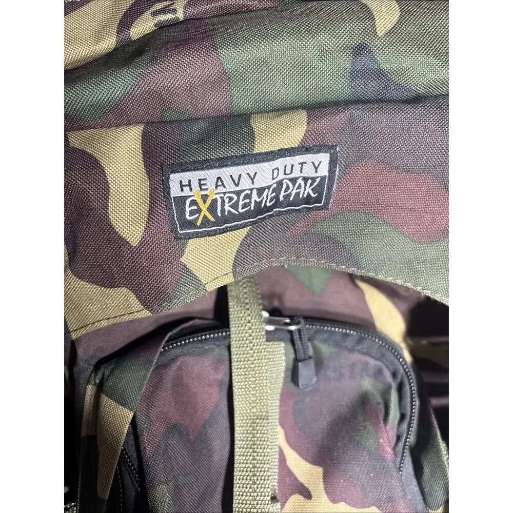 Heavy Duty Extreme Pak Camo Backpack Rucksack Hiking Camping Bug Out Bag